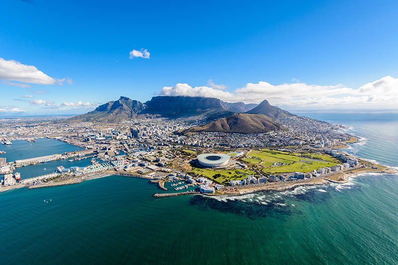 le cap afrique du sud vue aérienne